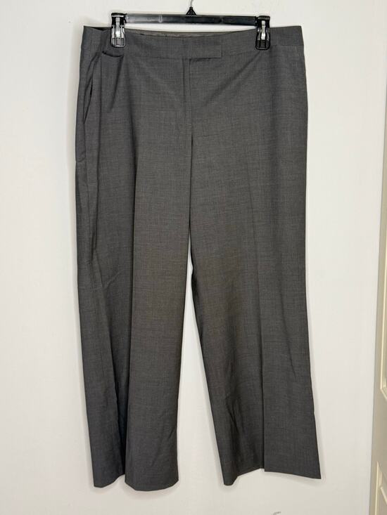 Talbots Pants - Talbots Signature Gray High-Waist Wide Leg Wool Blend Dress Trousers 20 Capsule
